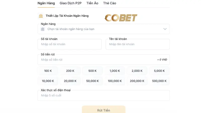 Chính sách rút tiền minh bạch